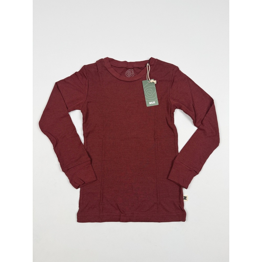 Nui Organics Child MerinoSilk Crew Rust 8Y
